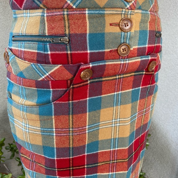 L.A.M.B. Plaid avant-garde skirt lined sz 6 - Picture 7 of 12